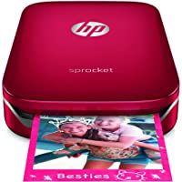 Los mejores  - HP Sprocket - Impresora fotográfica portátil (impresión sin tinta- Bluetooth- 5 x 7.6 cm impresiones) color rojo
